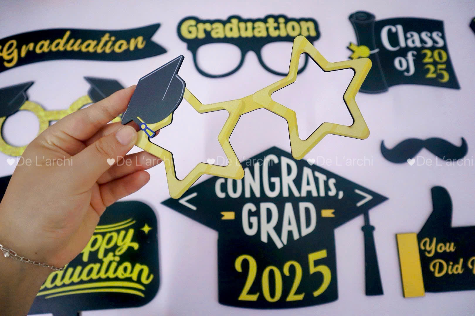 Combo 10 Phụ Kiện Checkin Tốt Nghiệp – Gỗ 3mm In UV - Hình ảnh 10